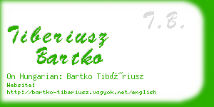 tiberiusz bartko business card